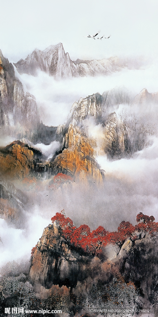 晶瓷画山水风景画