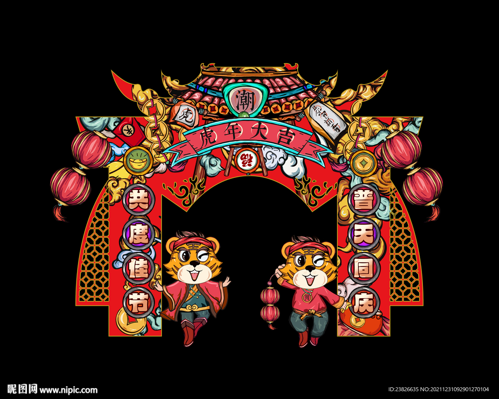虎年门头
