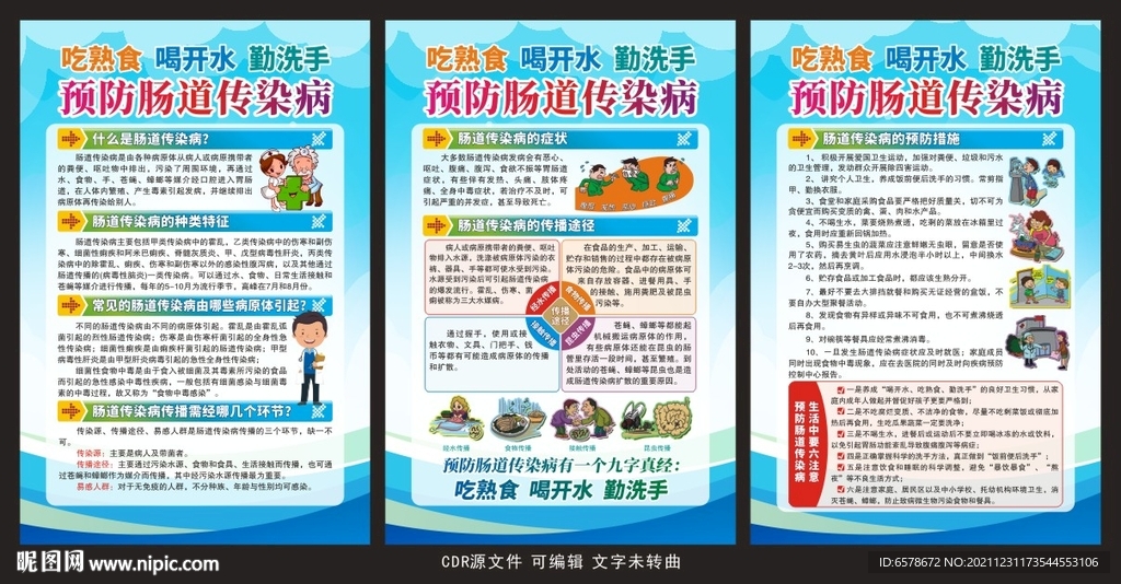 预防肠道传染病展板