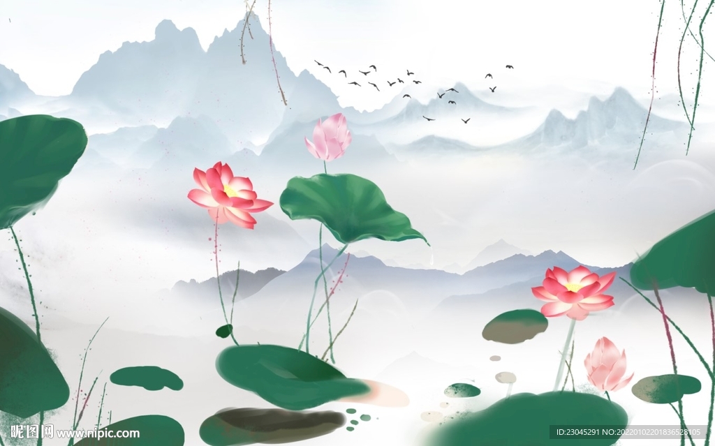 新中式电视背景墙