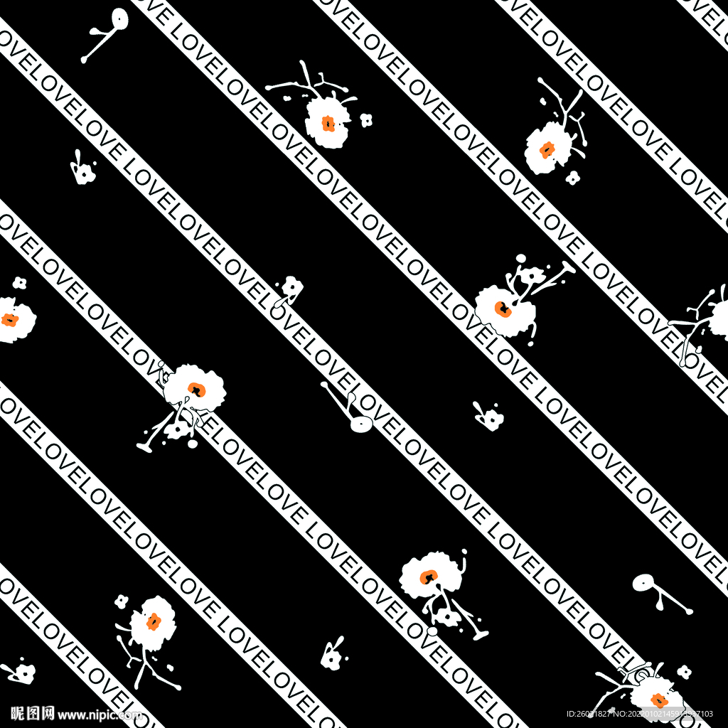 条纹小碎花数码印花