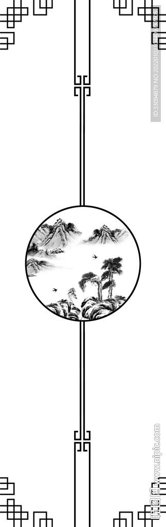 高清分层透明底平开门打印图