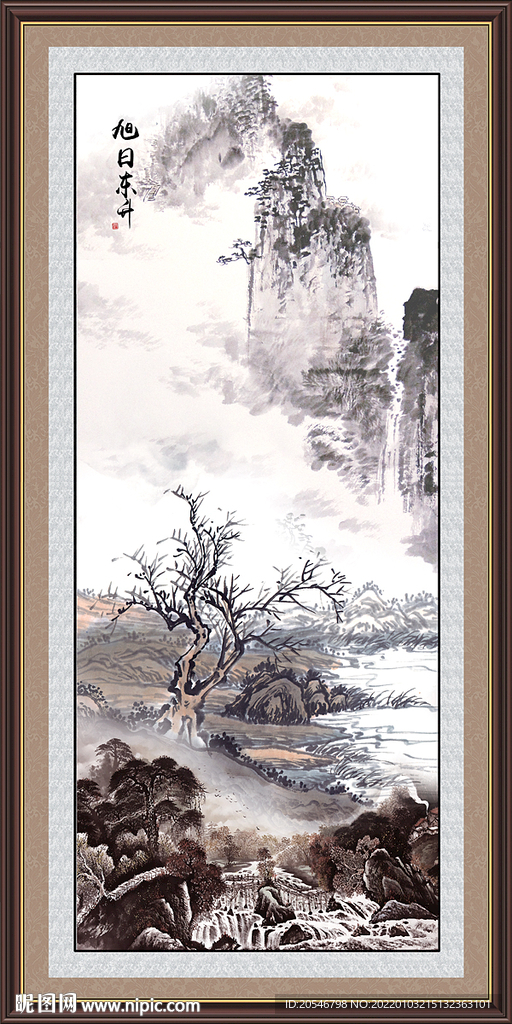 竖幅国画
