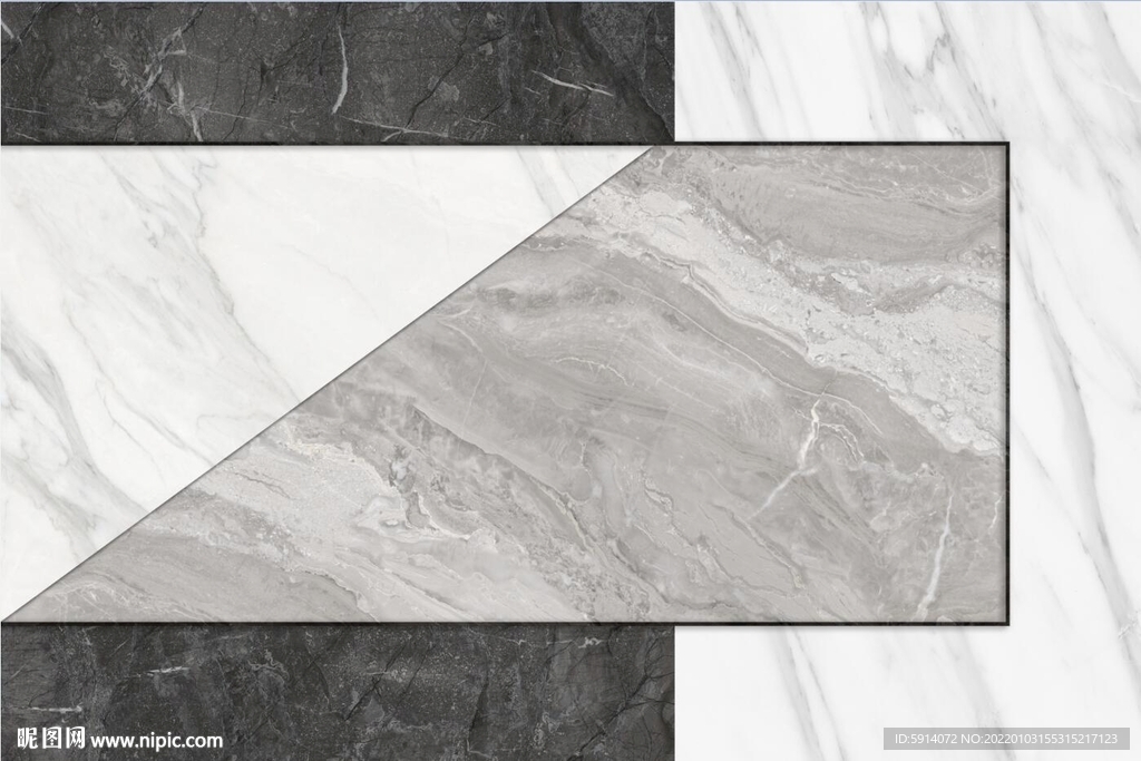 晶瓷画线条抽象画大理石纹背景墙