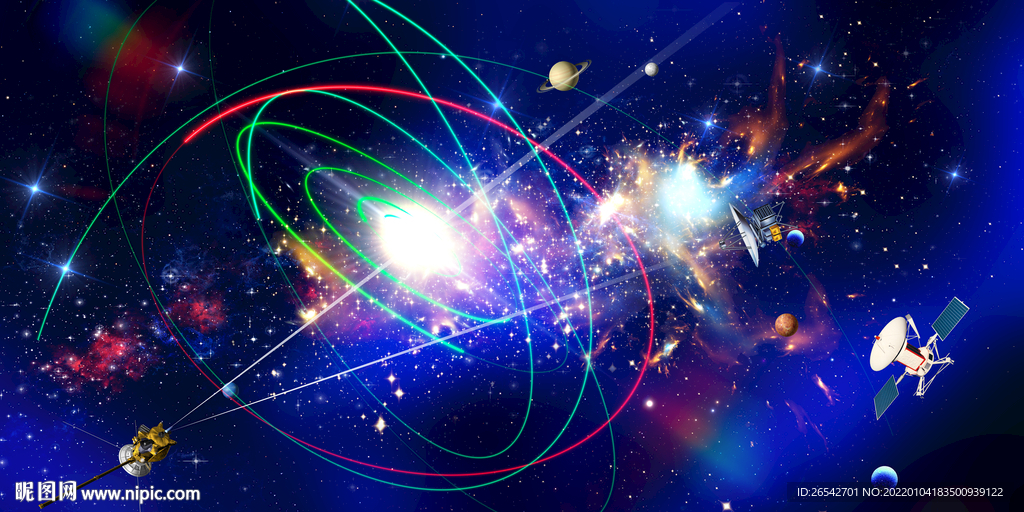 科幻星空背景墙