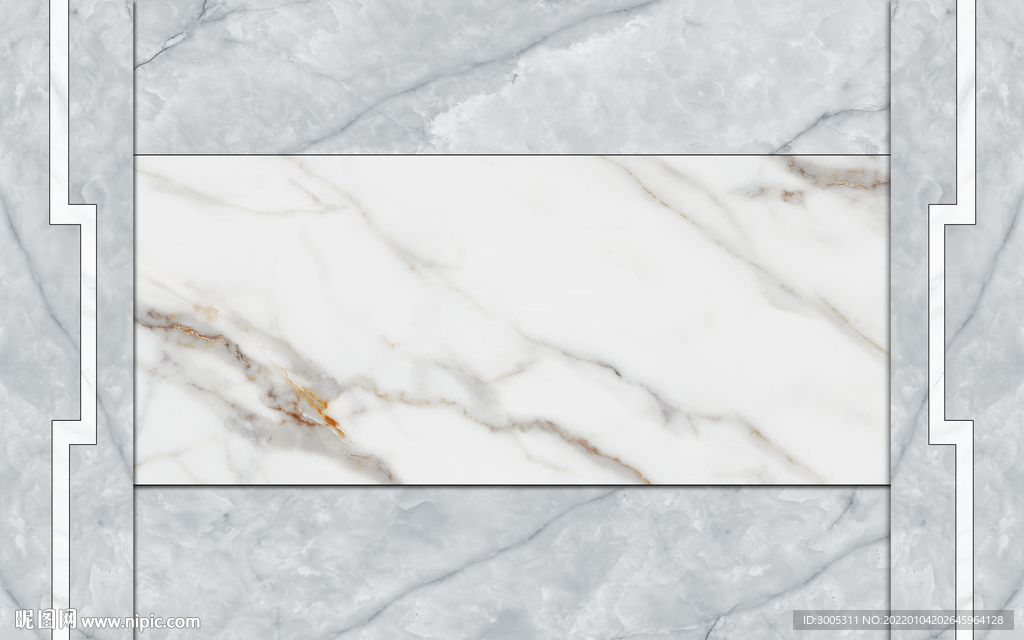 晶瓷画现代简约大理石纹背景墙