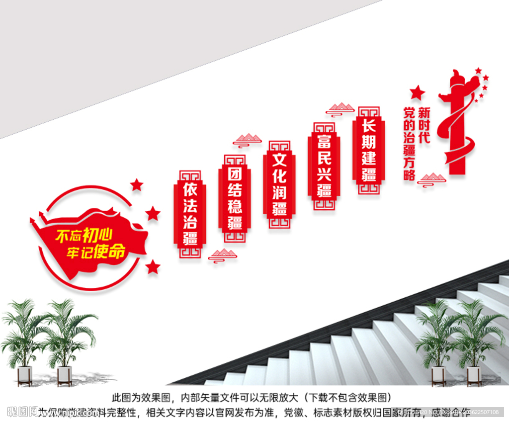 党的治疆方略楼道文化墙