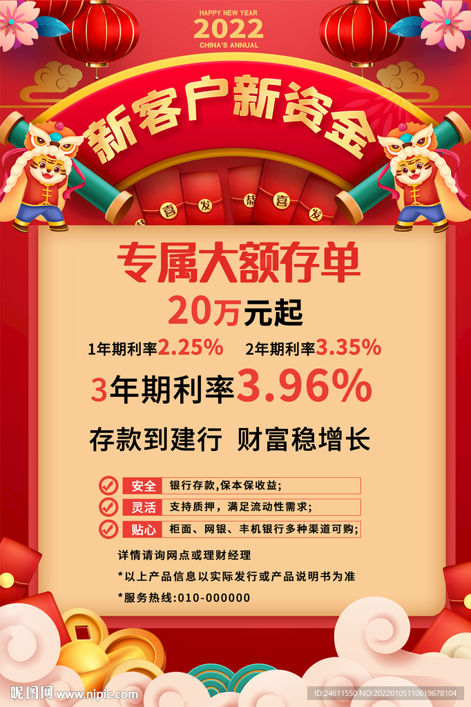 2022银行存款海报