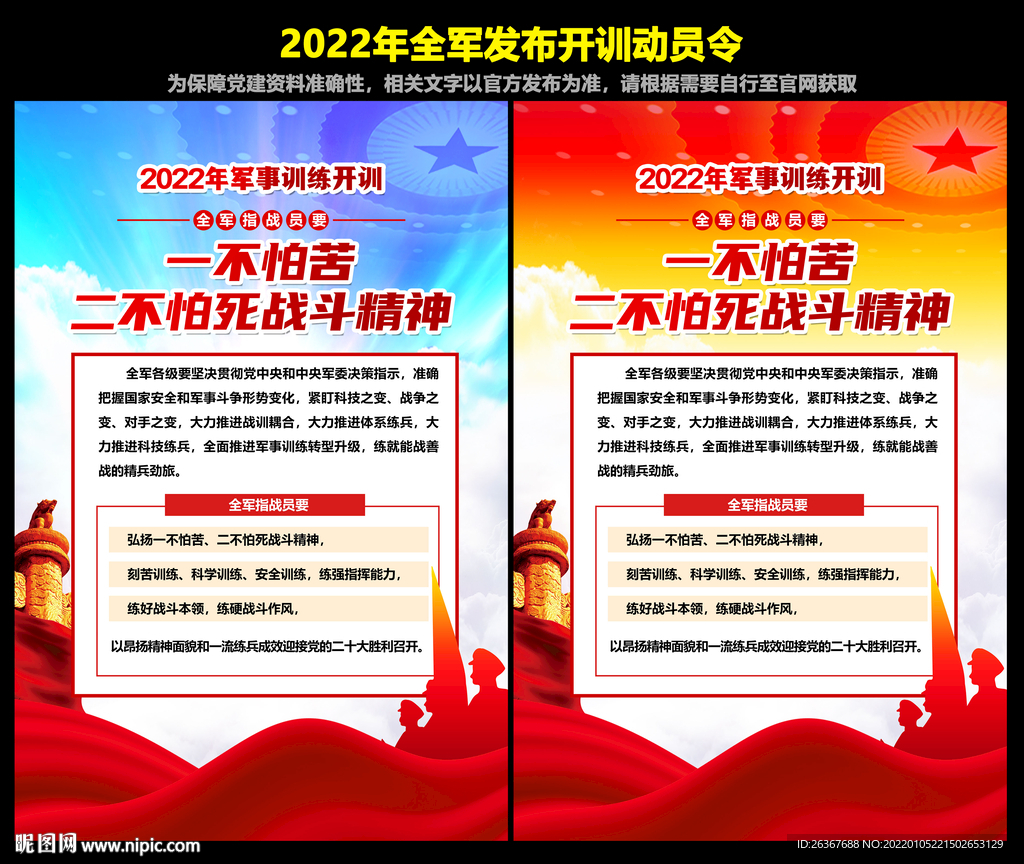 全军开训动员令