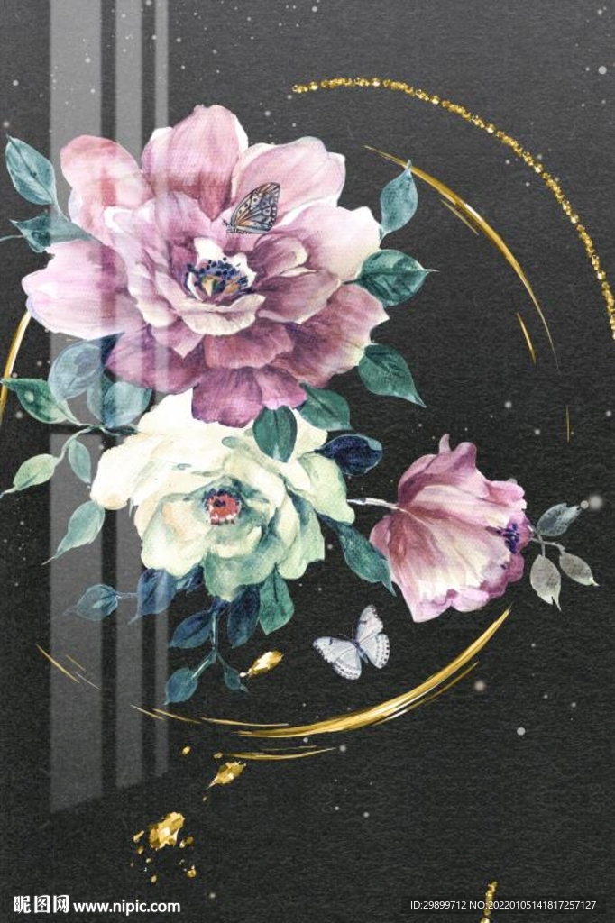 牡丹装饰画