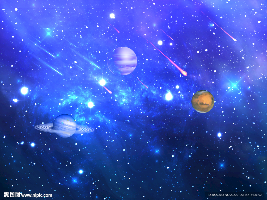 蓝色星空图