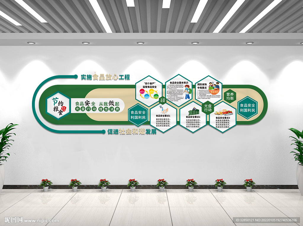 珍惜粮食文化墙
