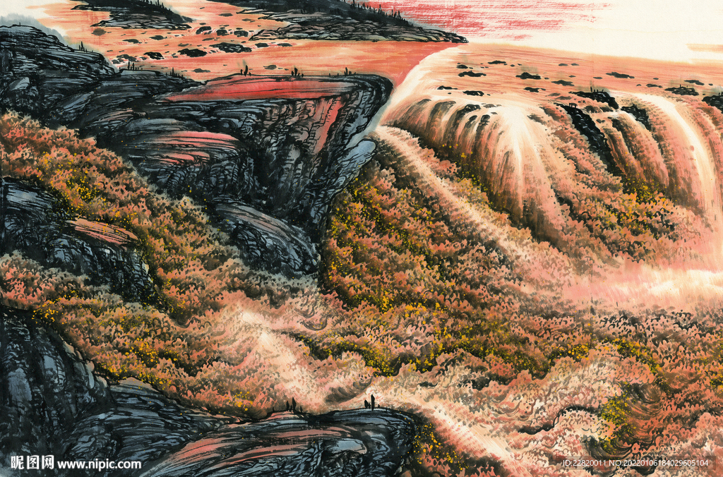 山水壁画