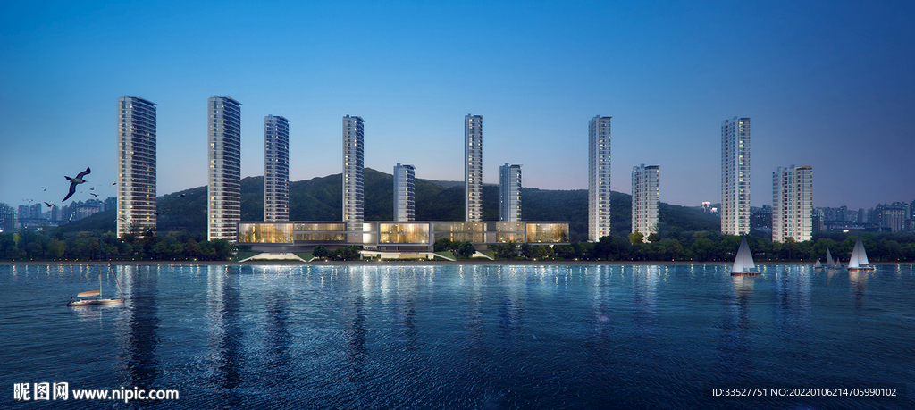 沿水住宅效果图