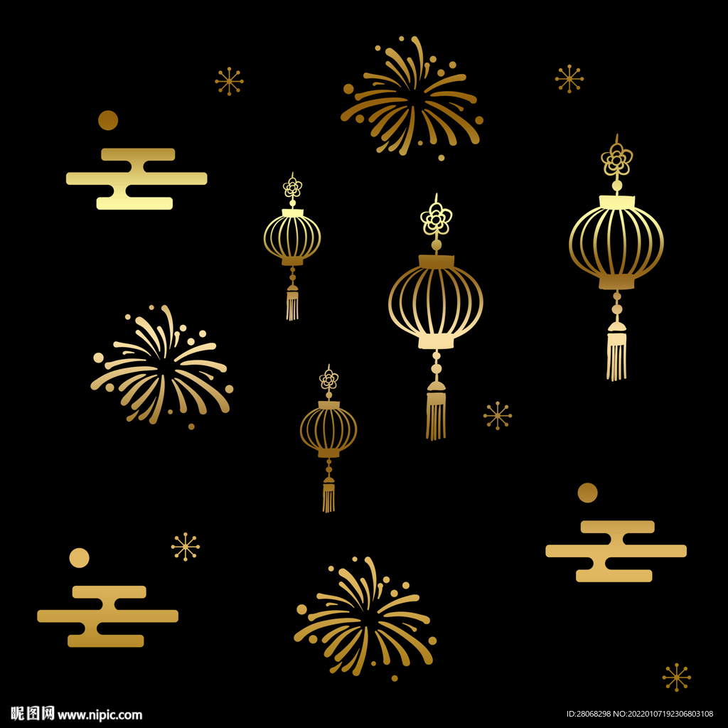 金色渐变云纹