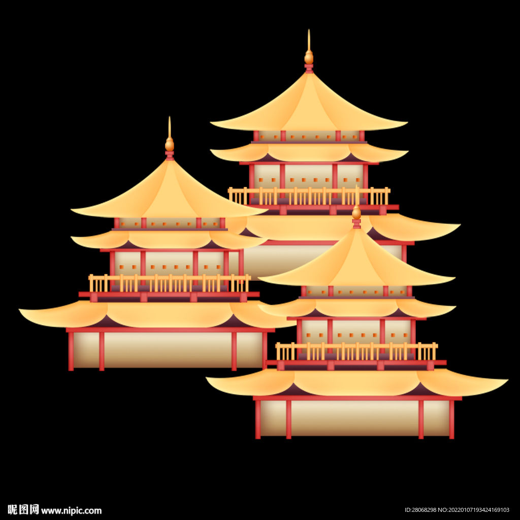 国潮中国风建筑元素