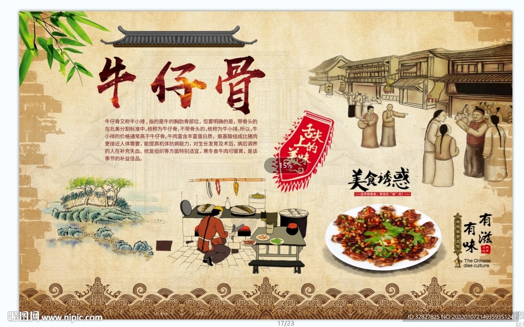 牛仔骨背景墙