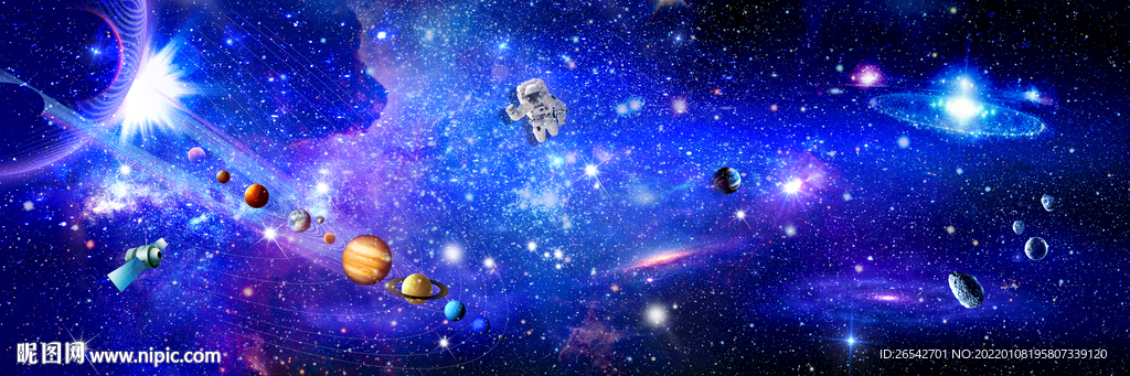 巨幅星空背景