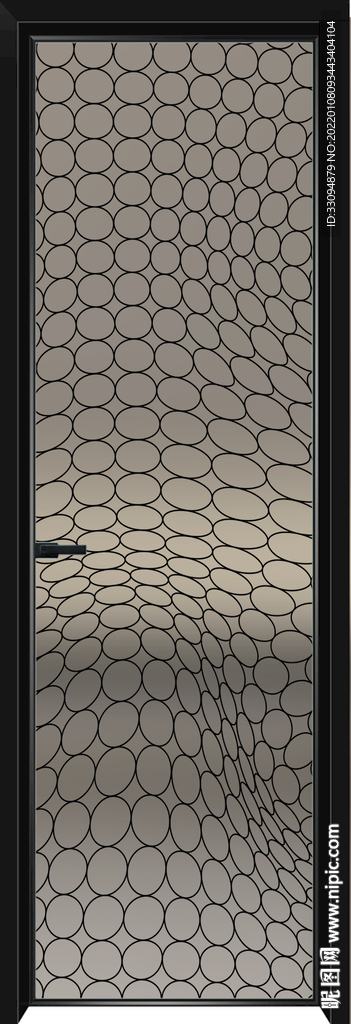 高清分层透明底平开门打印图