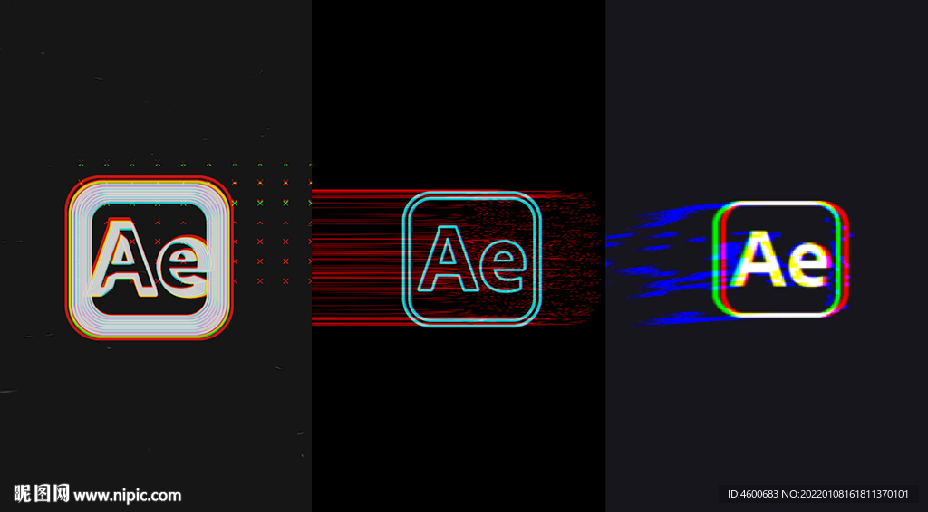 数字失真故障动画LOGO片头