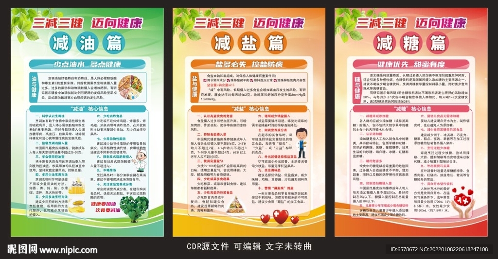 三减三健减盐减油减糖