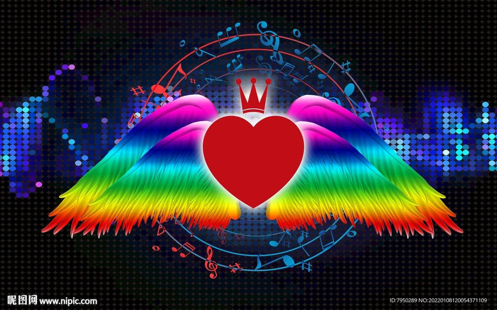 网红直播间翅膀背景墙     