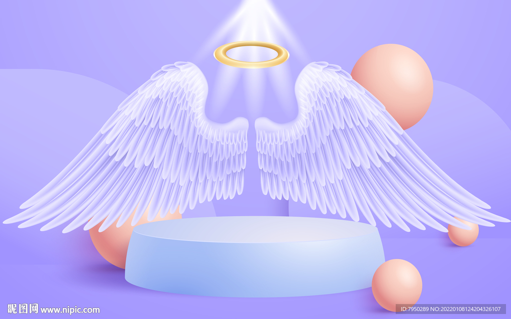 网红直播间翅膀背景墙     