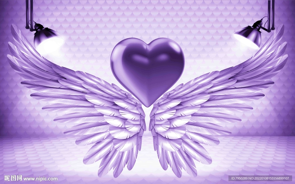 网红直播间翅膀背景墙     