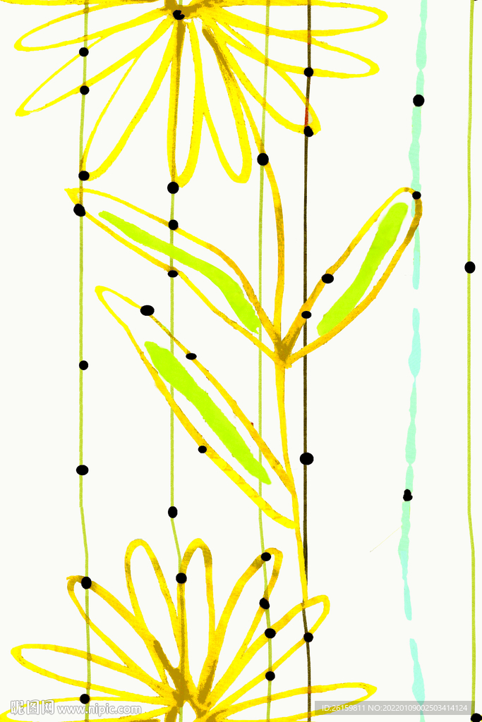 竖条花