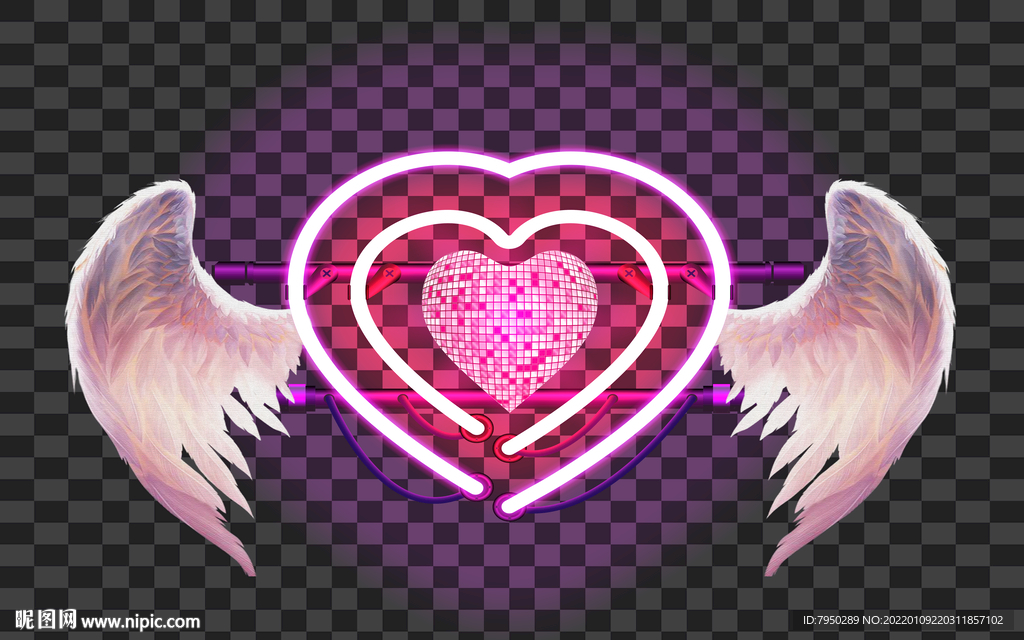 网红直播间翅膀背景墙