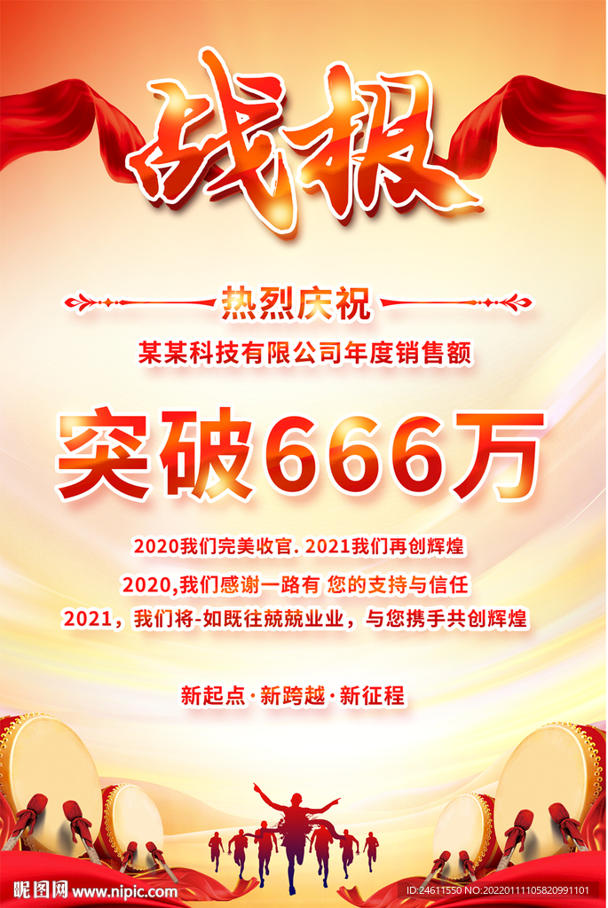公司企业销售战报喜报