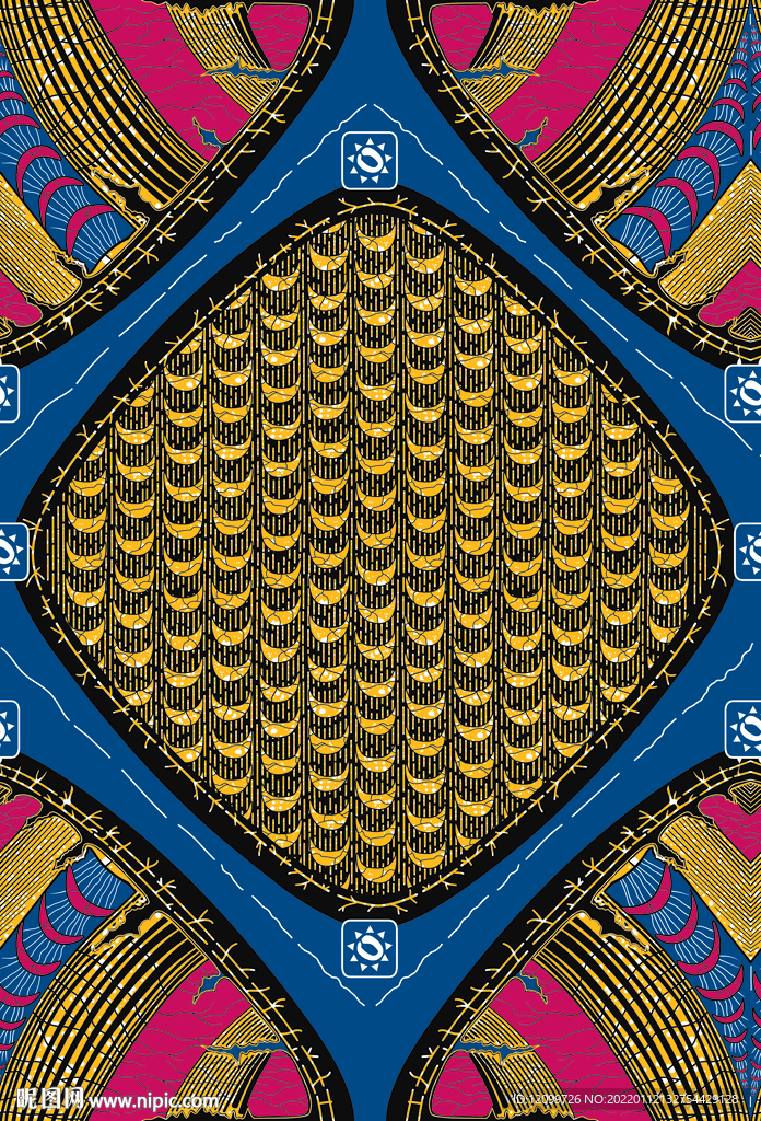 高清线条抽象几何图连衣裙