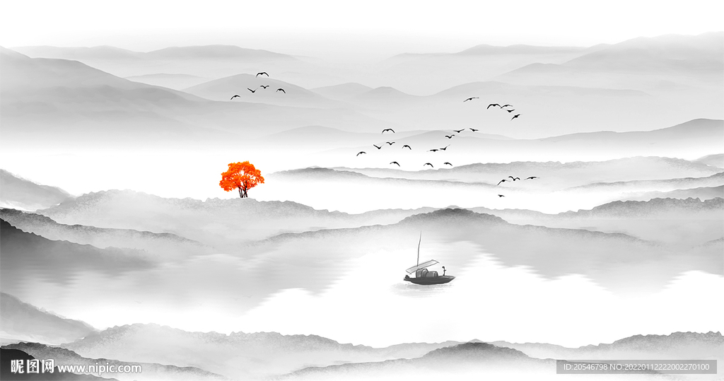 新中式山水画