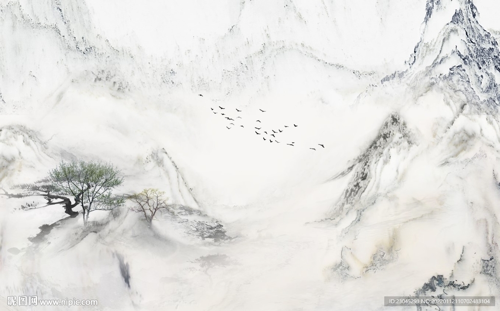 新中式电视背景墙