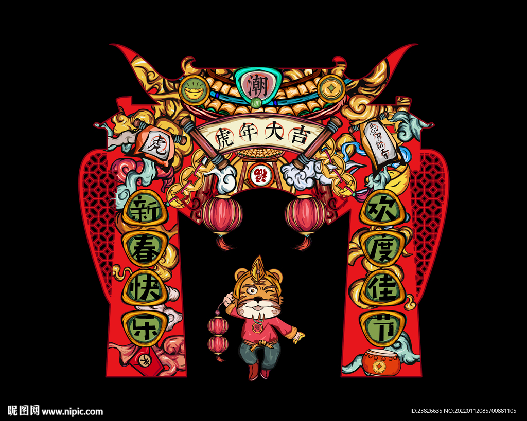 虎年门头