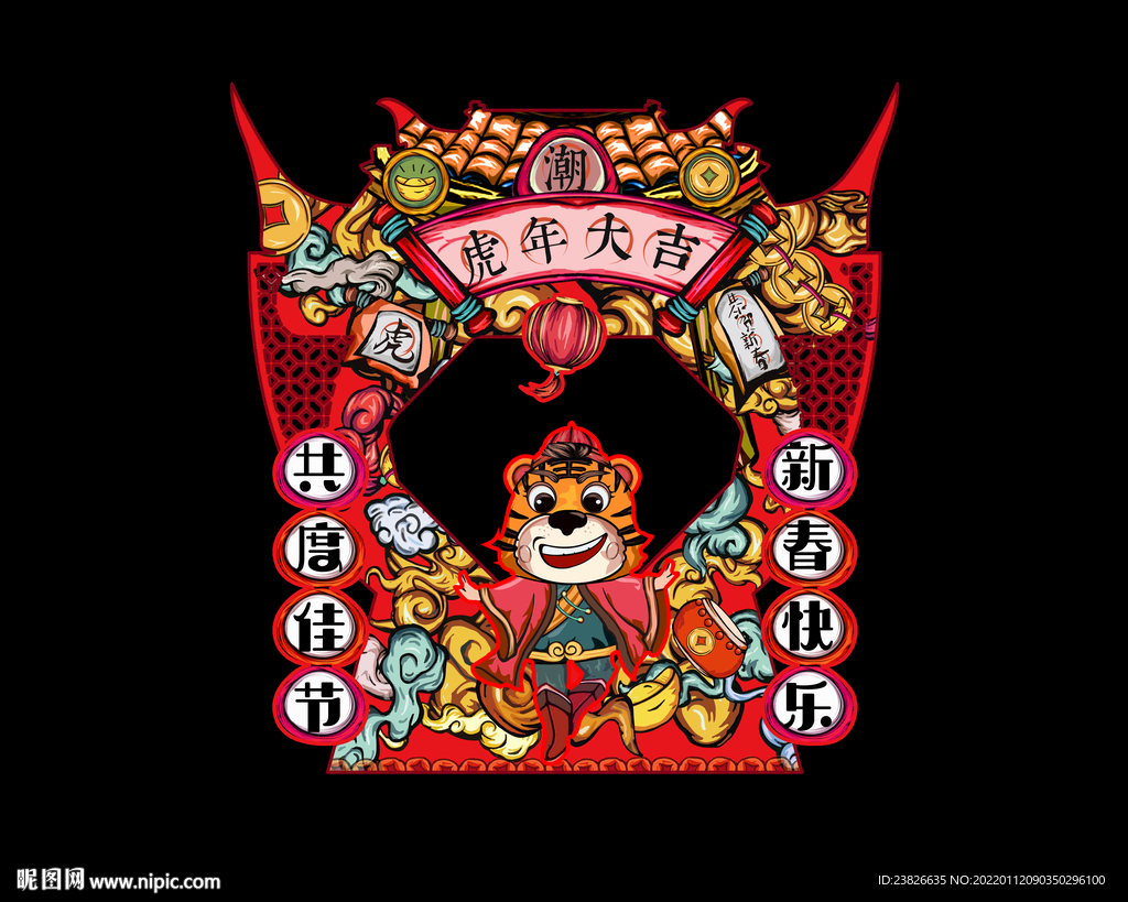 虎年拍照框