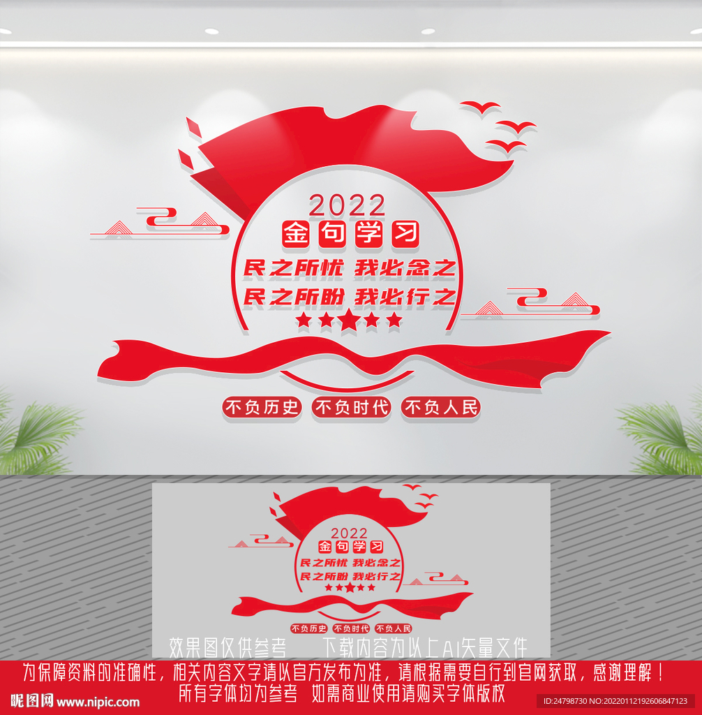 2022新年贺词文化墙