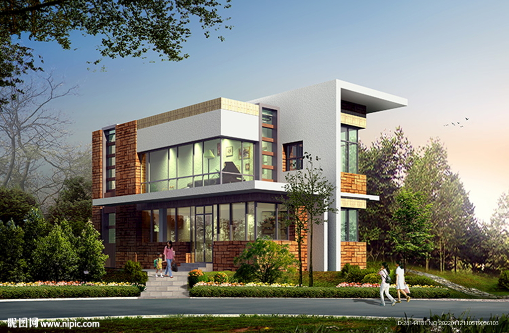 别墅建筑景观后期素材PSD分层