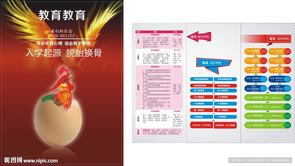 教育培训宣传页单页设计