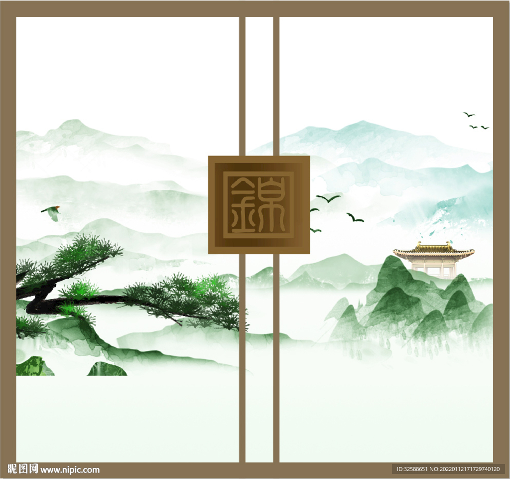 隔断装饰画图片