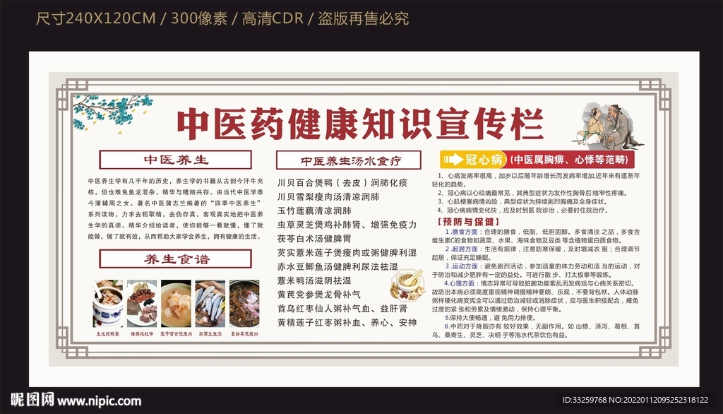 中医药健康宣传栏