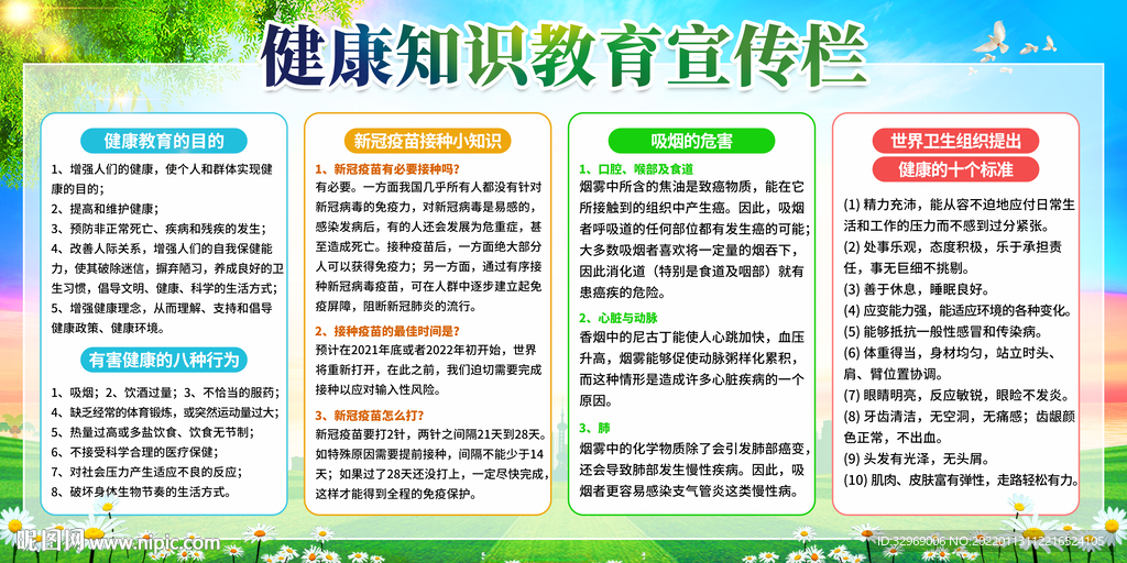 健康知识教育宣传栏