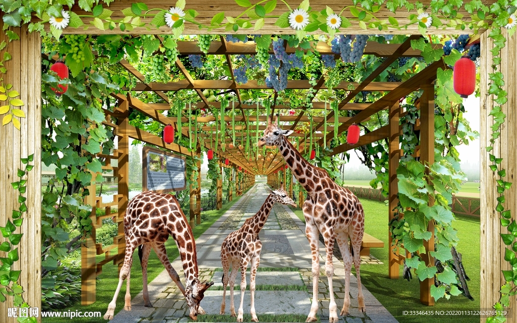 3D长颈鹿
