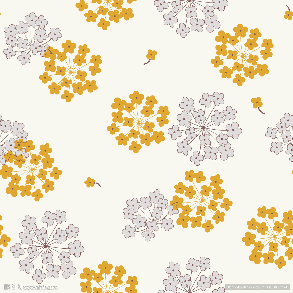 清新小花朵图案