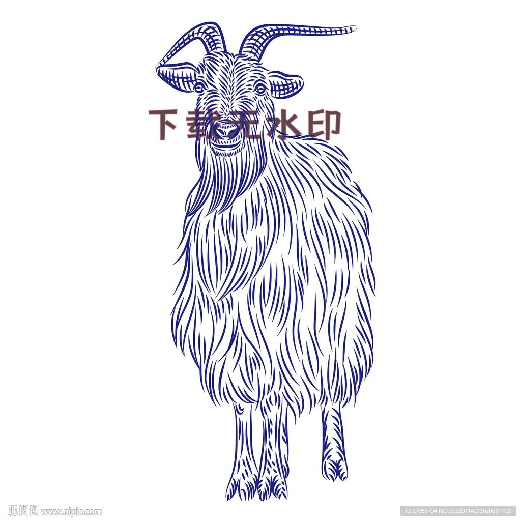 蒙古羊矢量