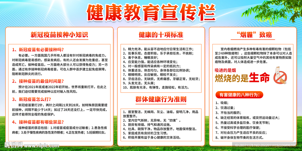 健康教育宣传栏
