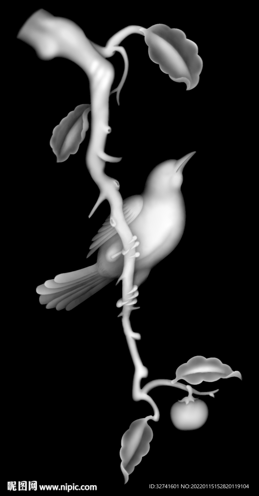 花鸟靠背