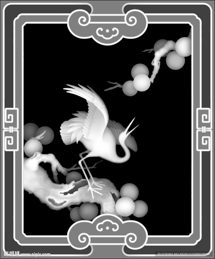 松鹤门板