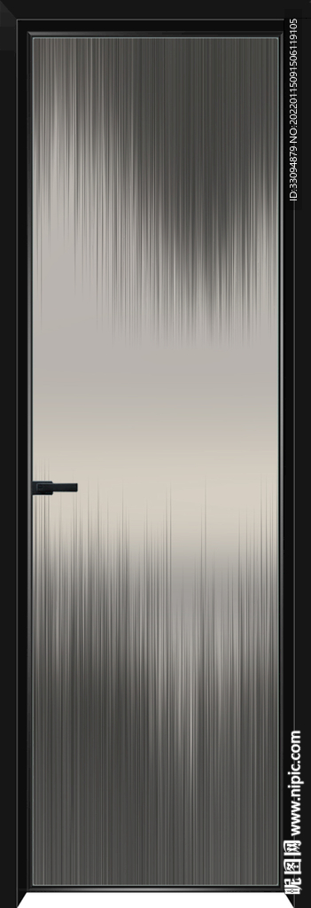 高清分层透明底平开门玻璃打印图