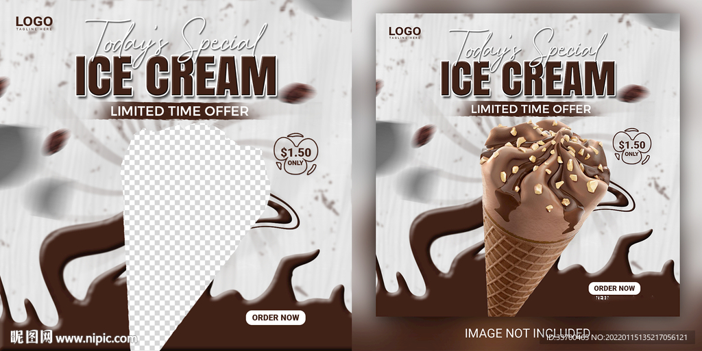 巧克力冰淇淋海报